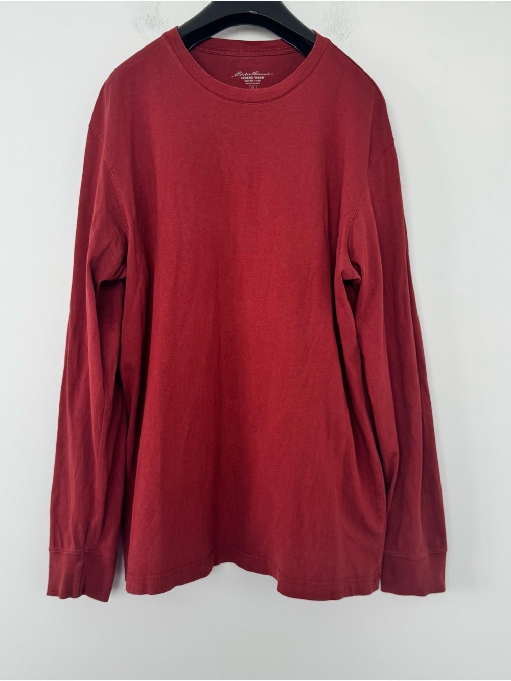 Eddie Bauer Legend Wash Crewneck Sweatshirt Shirt Mens XL Red Outdoors Gorpcore